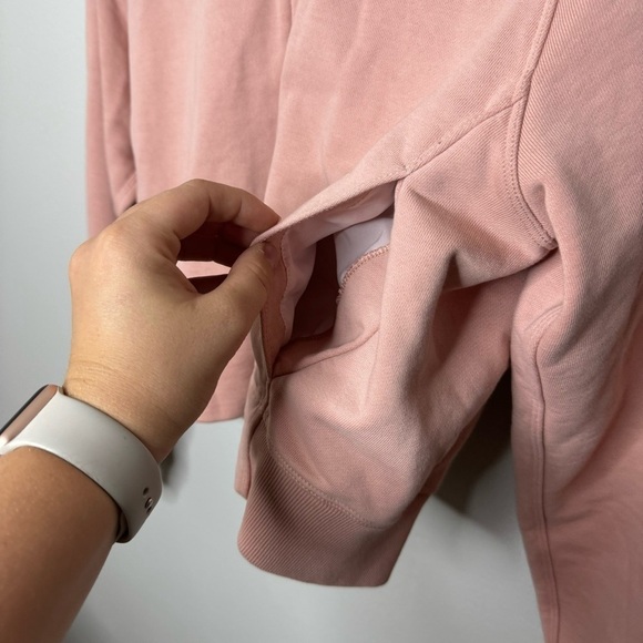Kit and Ace Pink Cropped Zip Up Hoodie - Picture 6 of 11